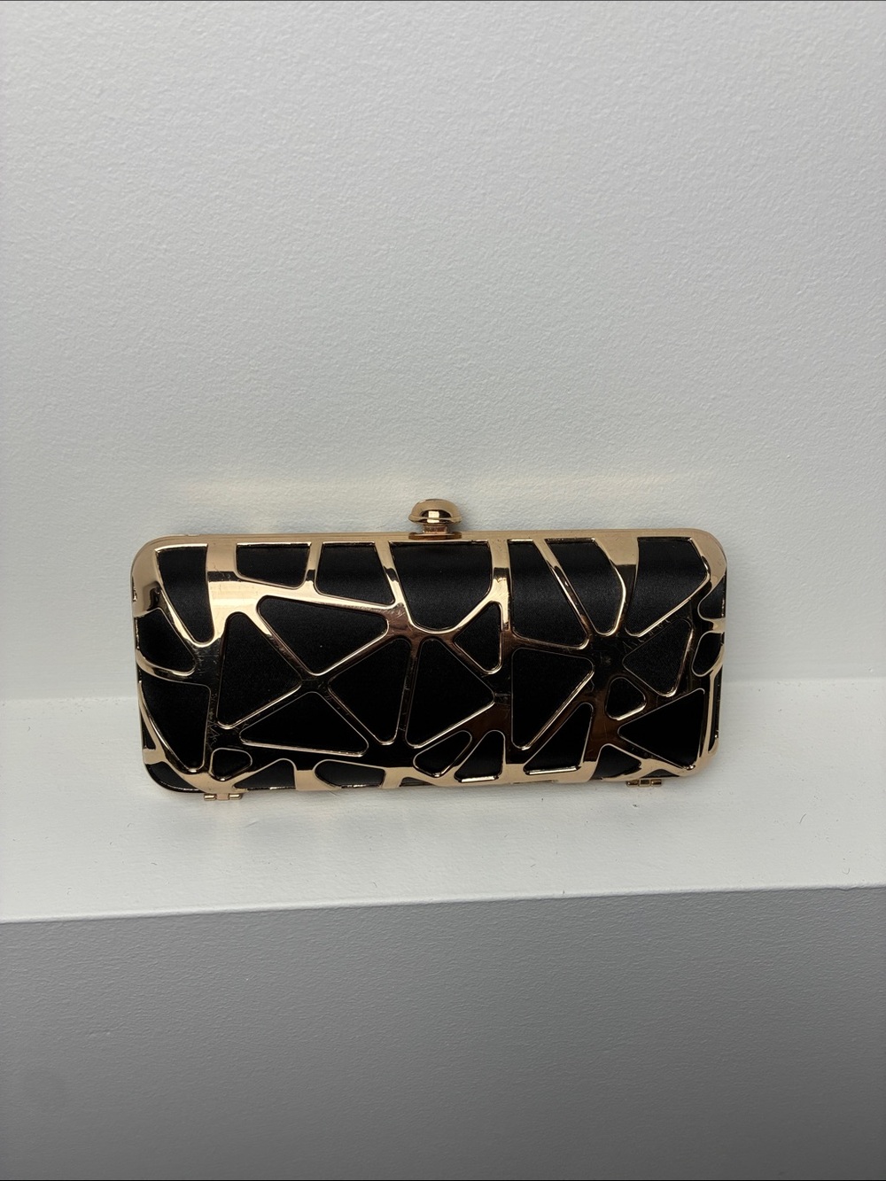 Sephora Elegant Black and Gold Mosaic Clutch - Women's Evening Bag